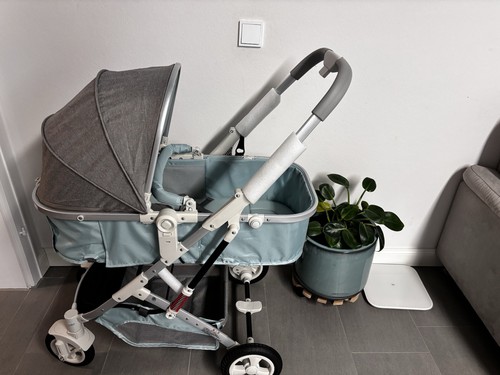 Neuer kinderwagen türkis grau - kinderwagen, türkis/grau