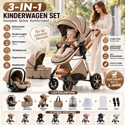 3in1 kinderwagen kombi - kinderwagen,
